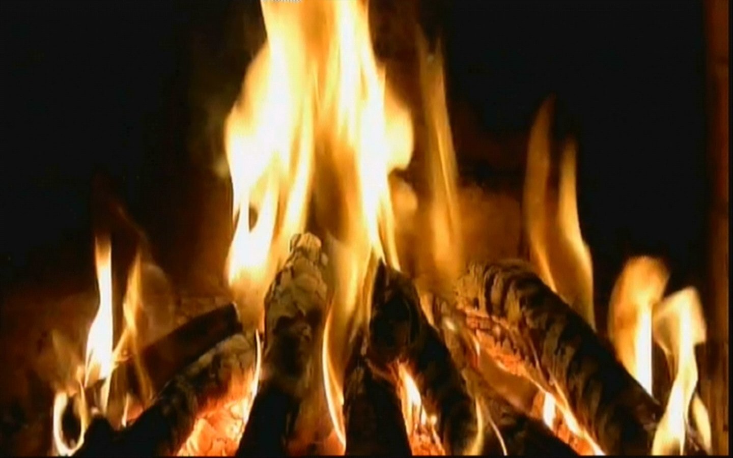 brandende open haard