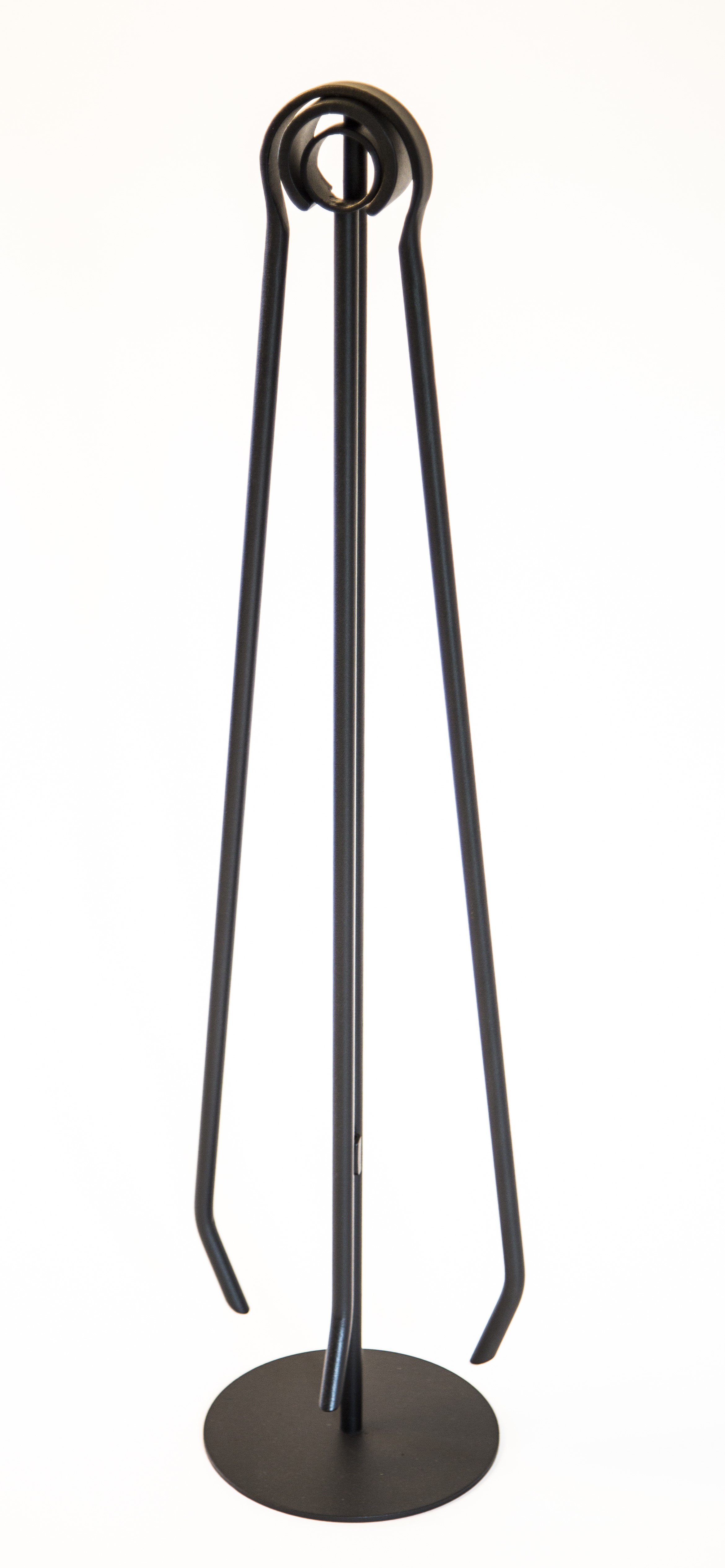 Haardstel met tang en pook