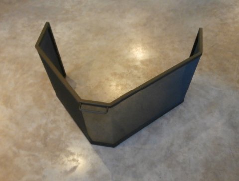 Vijfzijdigscherm uit een geheel met handvat