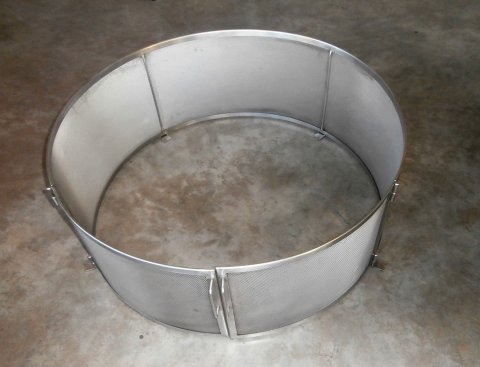 RVS scherm gebogen met deur